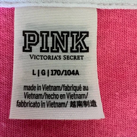 PINK Victoria's Secret Pink and White Sequin Logo Jersey - Picture 6 of 7